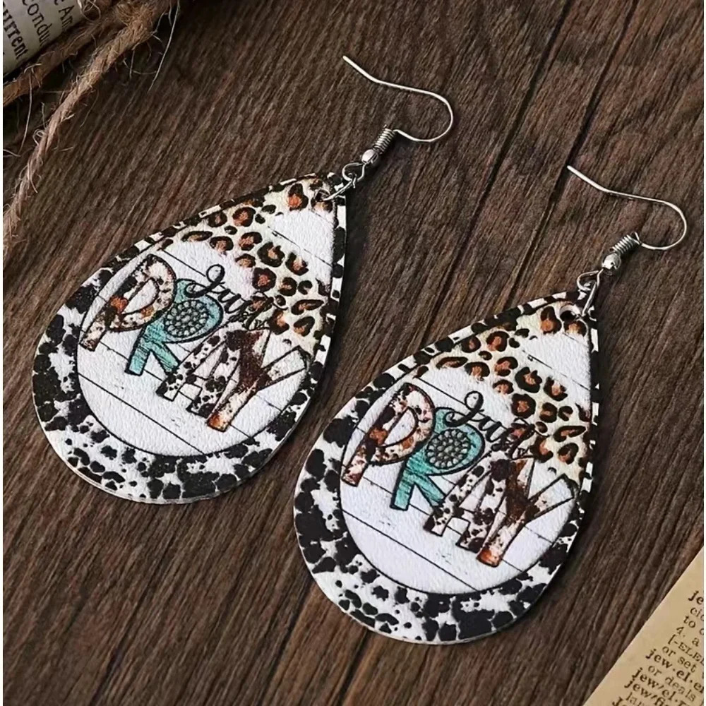 NWT Bohemian Just Pray Hook Earrings - Picture 3 of 3